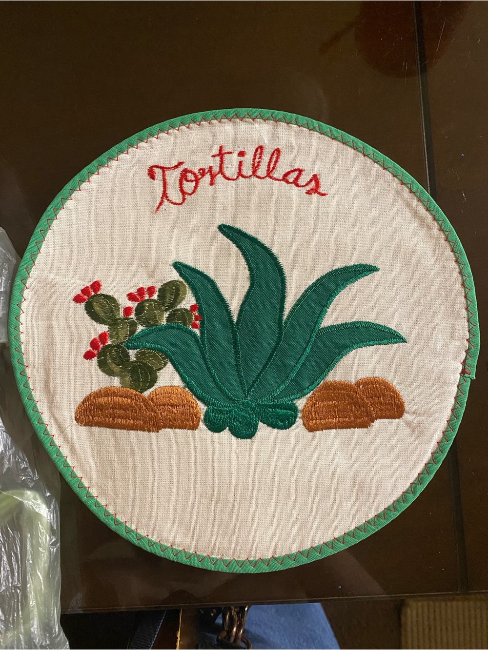 Mexican embroidered tortilla warmers